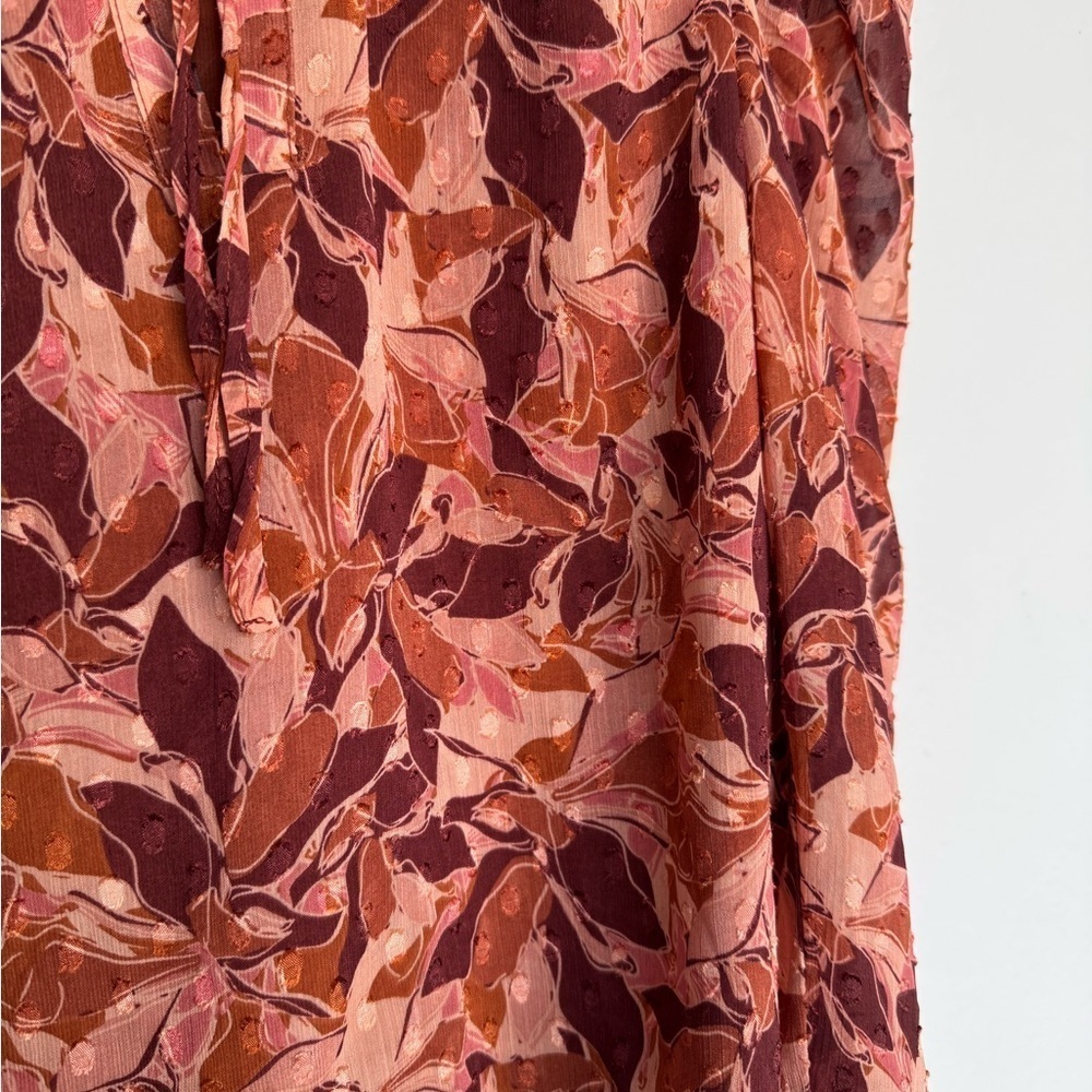 Joie Floral Fall Boho Romantic Feminine Prairie Longsleeve Blouse Size Medium - Picture 4 of 7